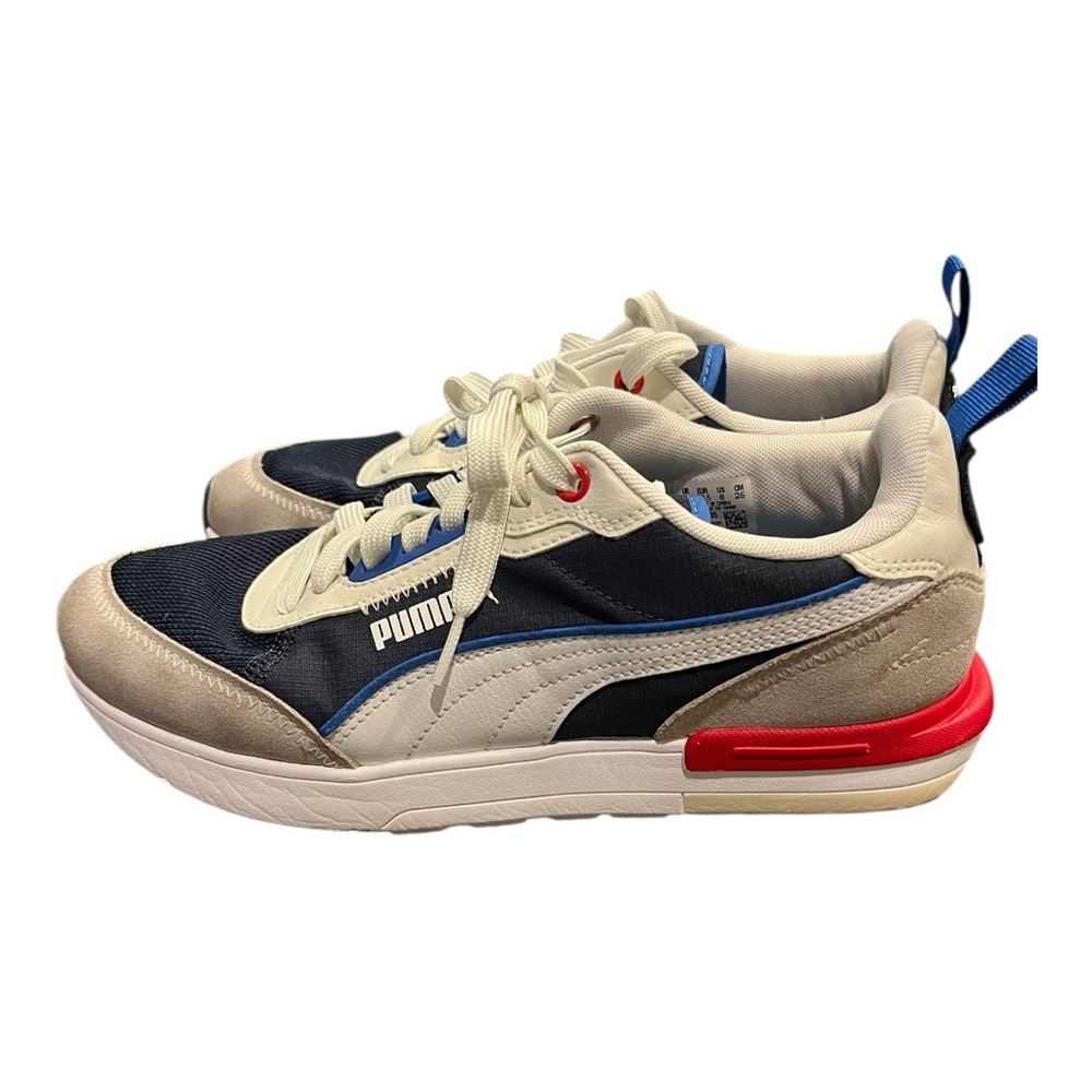 PUMA R22 Men’s Size 8  or Women’s 9.5 Blue/White/Gray/Red‎ – Athletic Lifestyle
